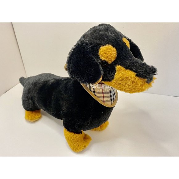 Scheels Jaag Dashshund Doxie 2020 Plush Puppy 12” Black Brown Wiener Dog - Picture 1 of 12